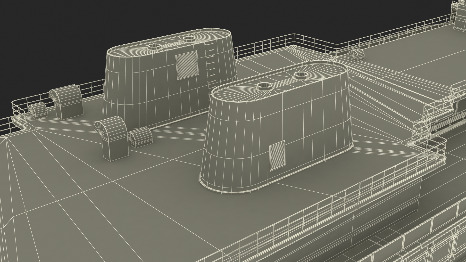 3D Large Ferry Ship