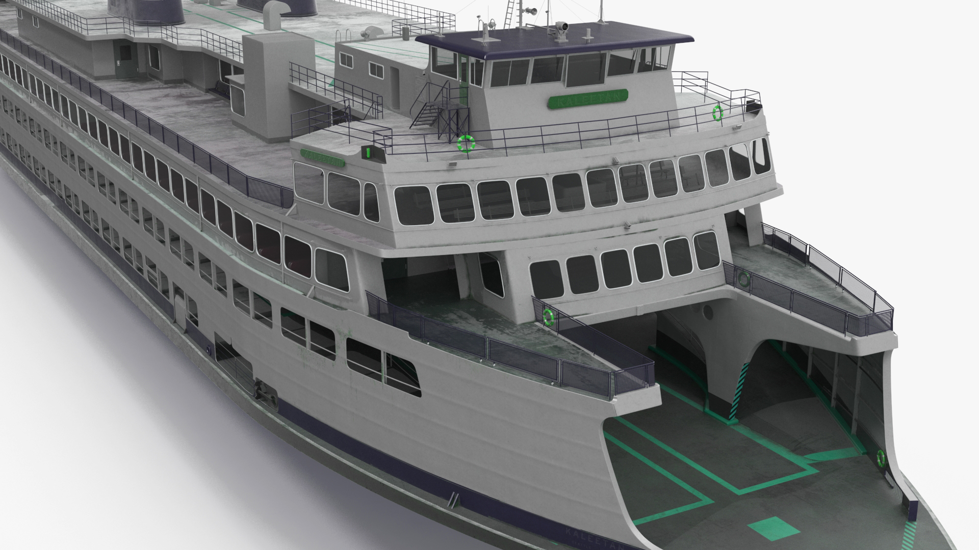 3D Large Ferry Ship