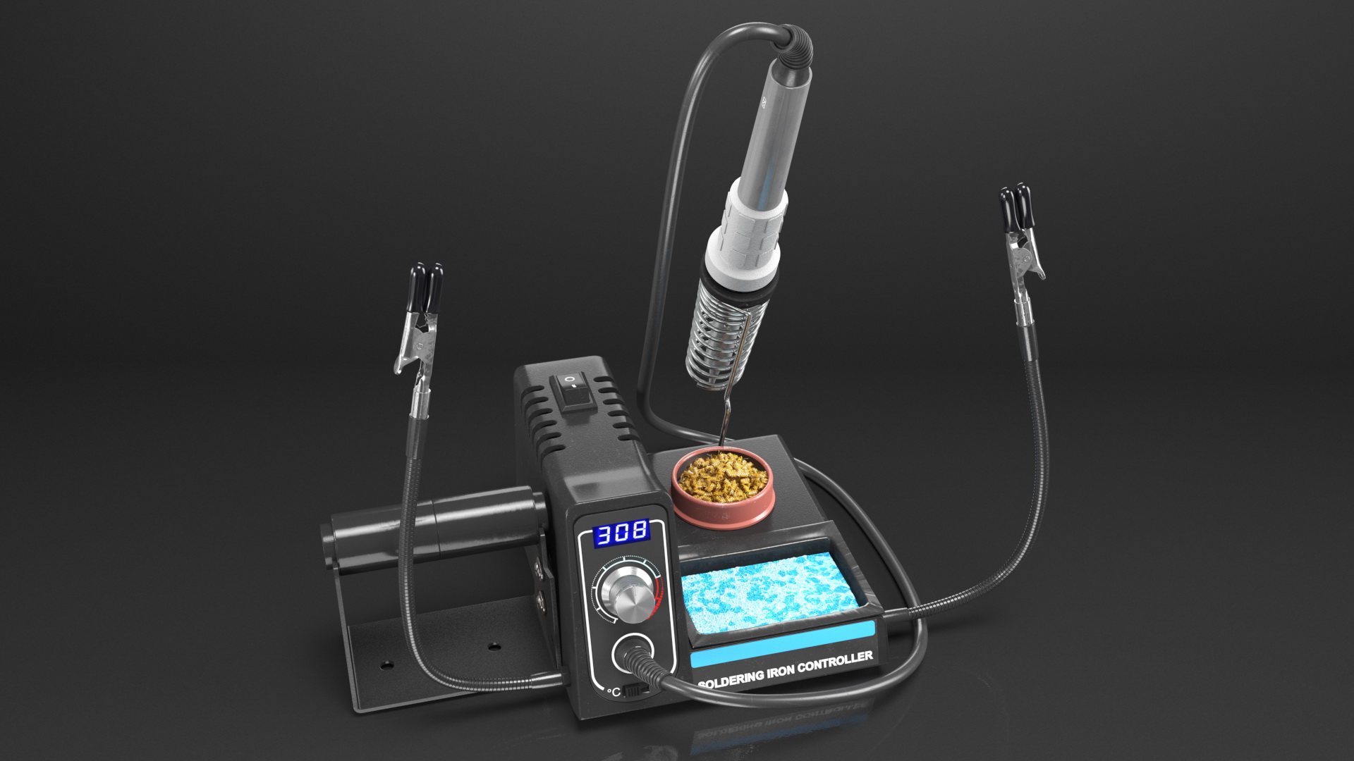 Digital Soldering Iron Station Set 3D model