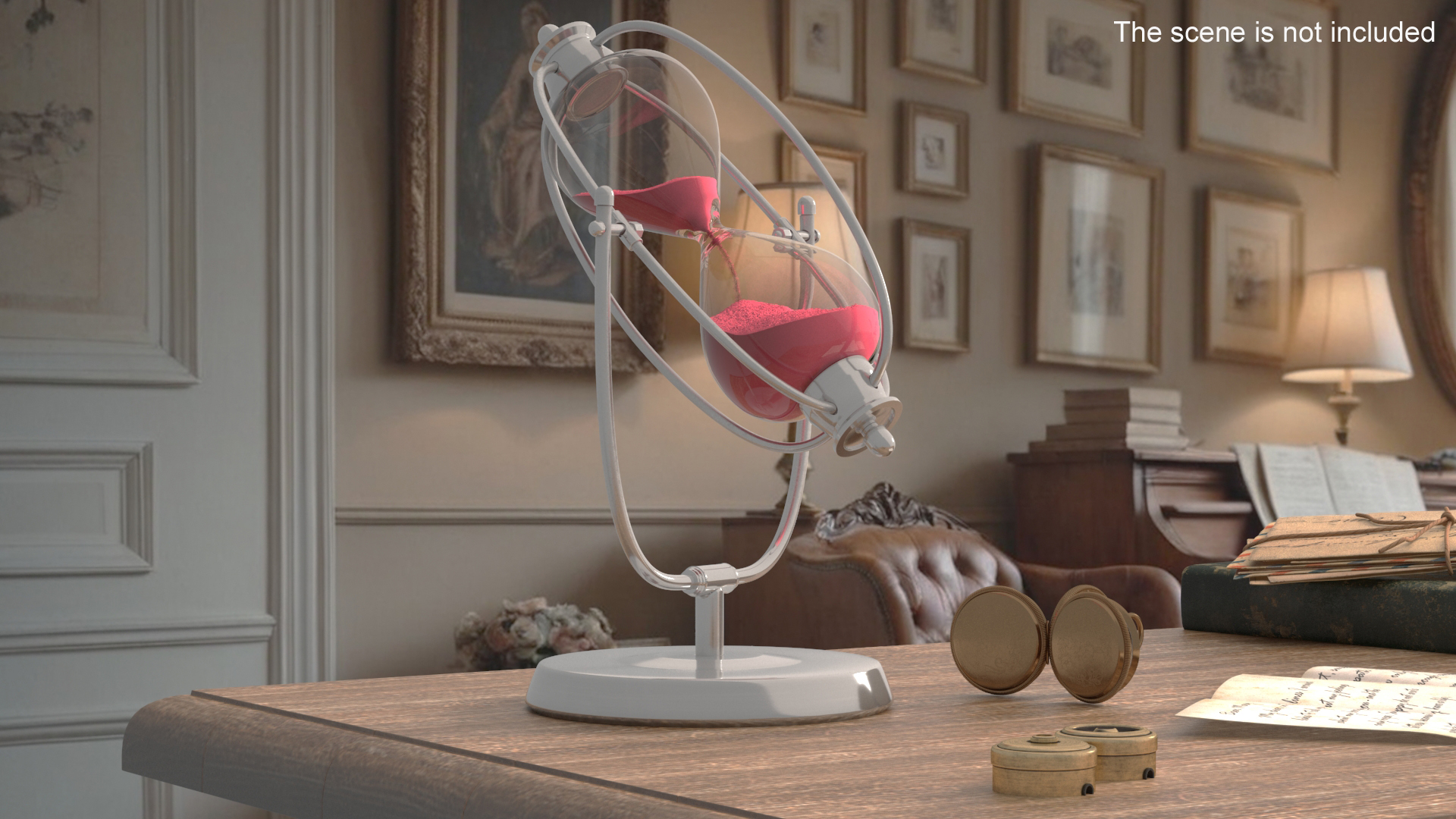 3D Silver Hourglass