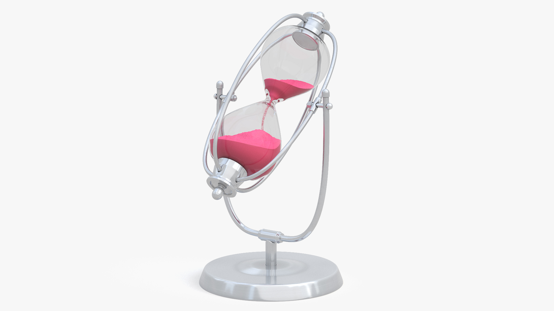 3D Silver Hourglass