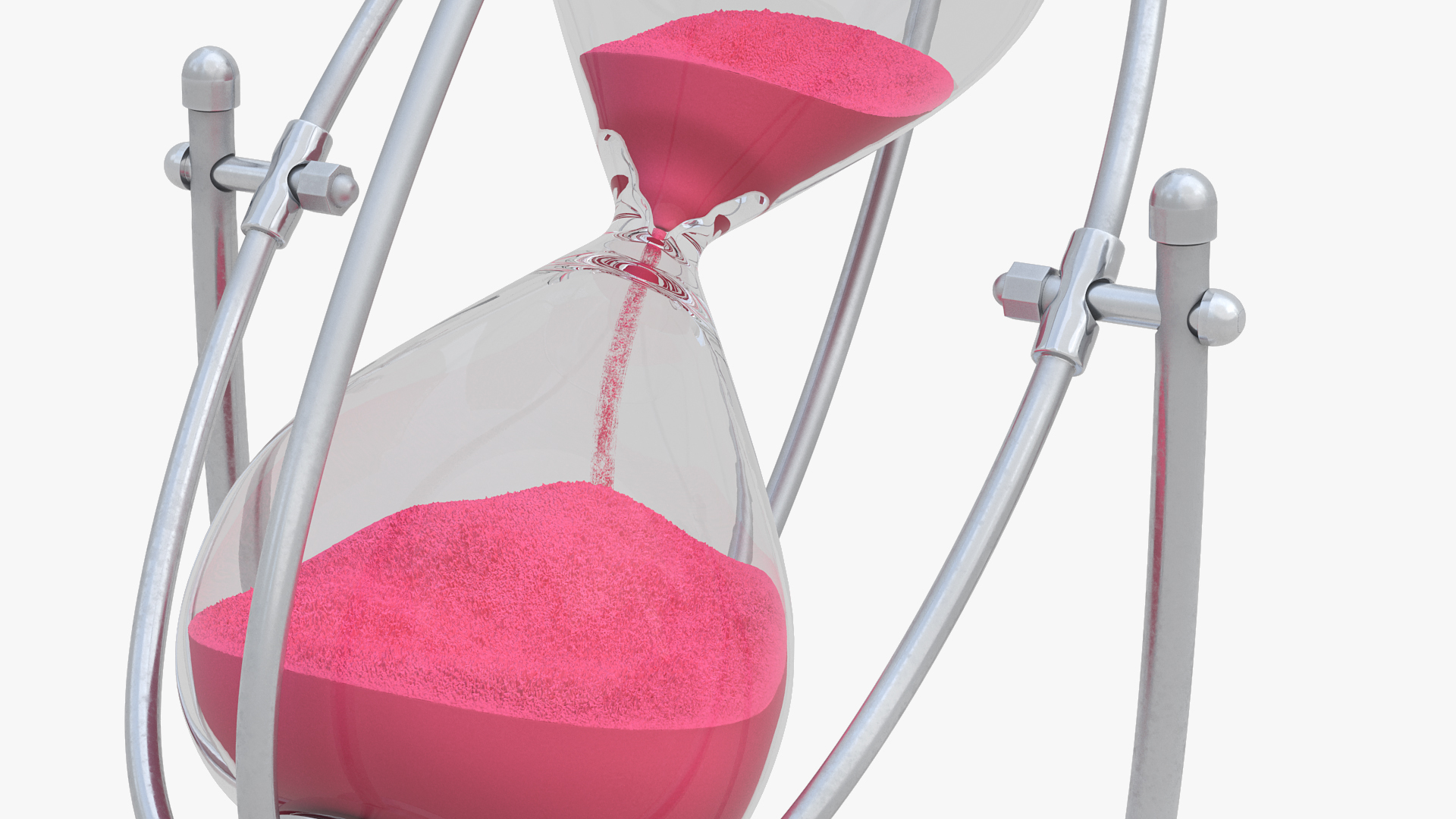 3D Silver Hourglass