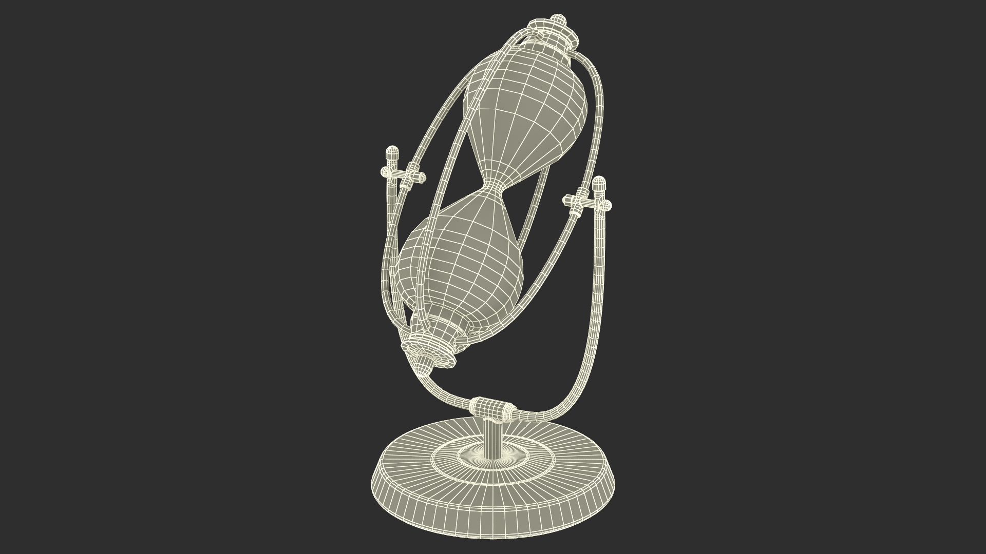 3D Silver Hourglass