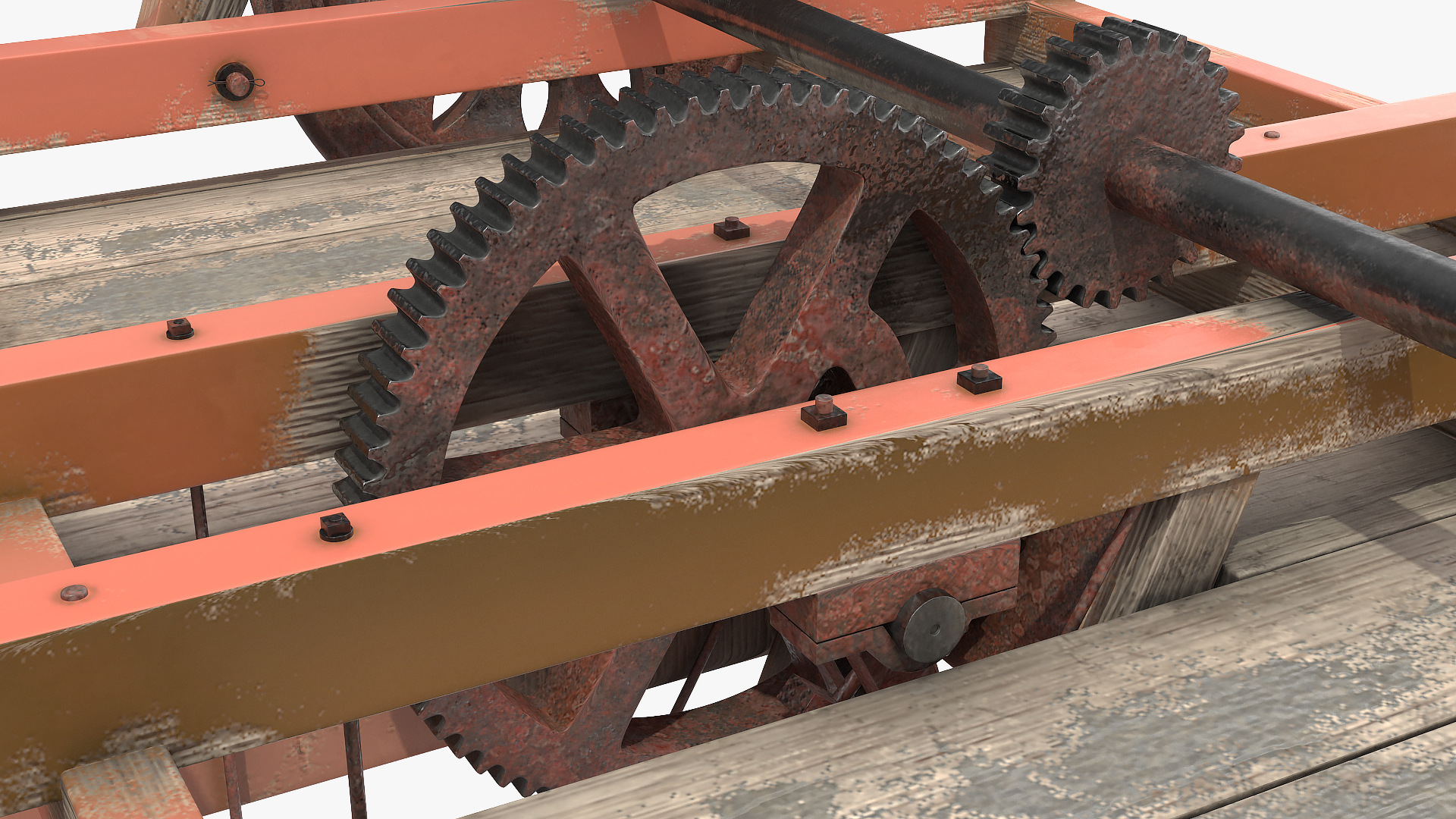 3D model Vintage Railway Handcar Rigged