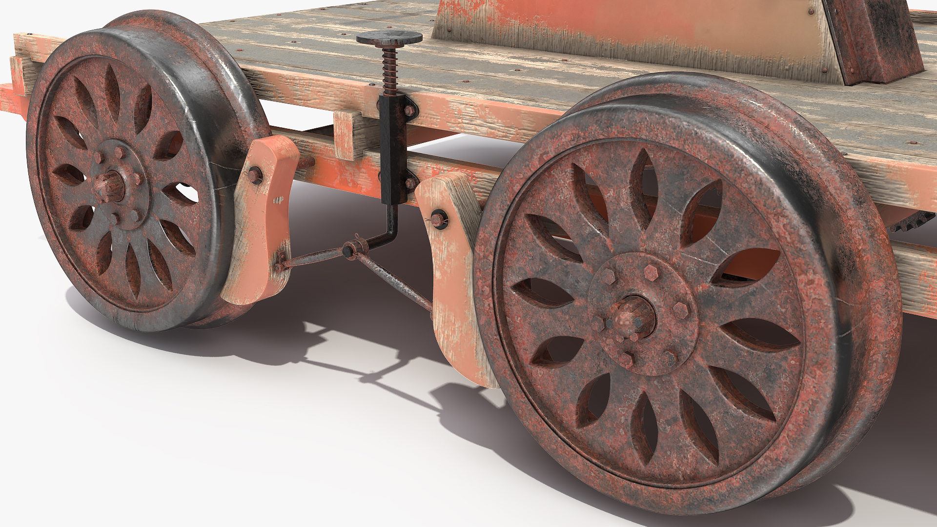 3D model Vintage Railway Handcar Rigged