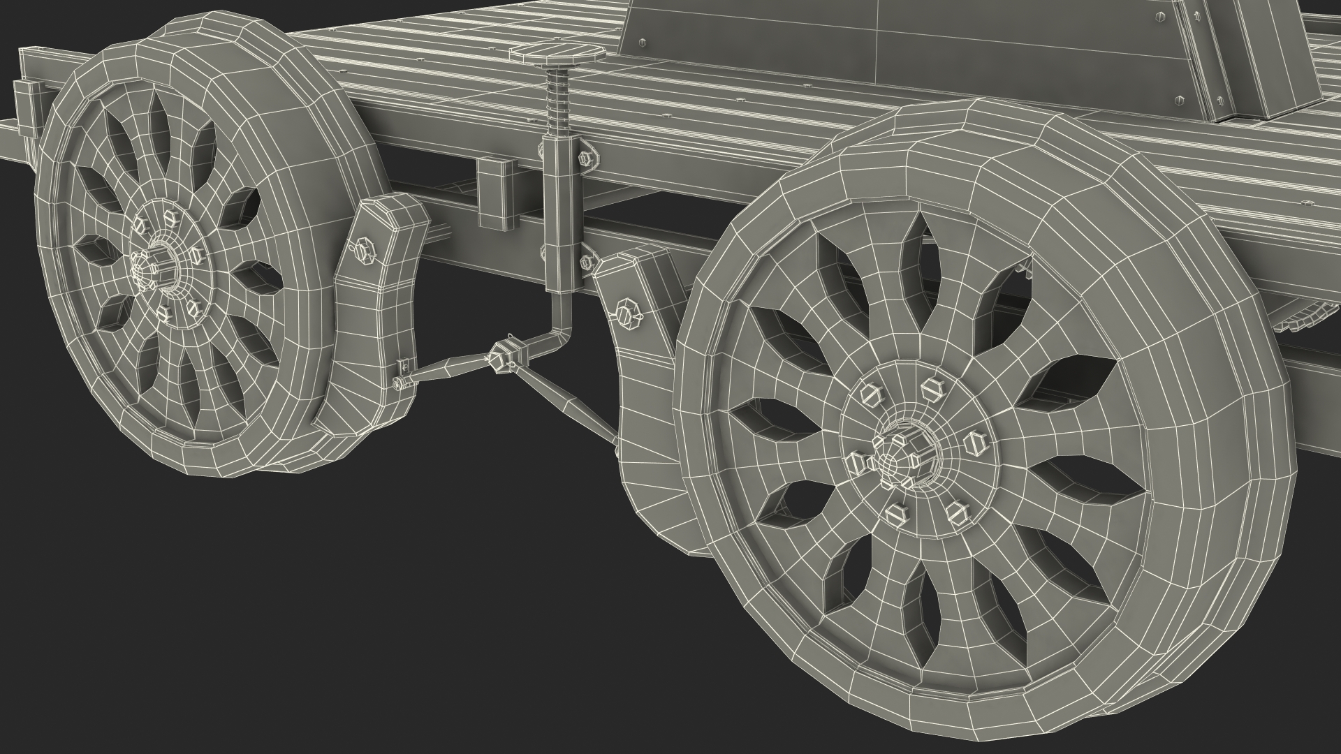 3D model Vintage Railway Handcar Rigged