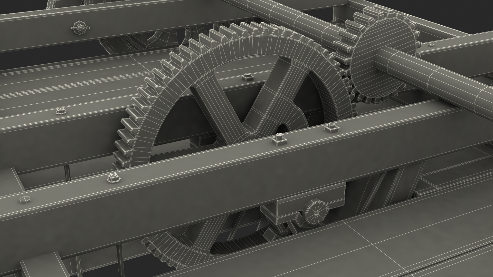 3D model Vintage Railway Handcar Rigged