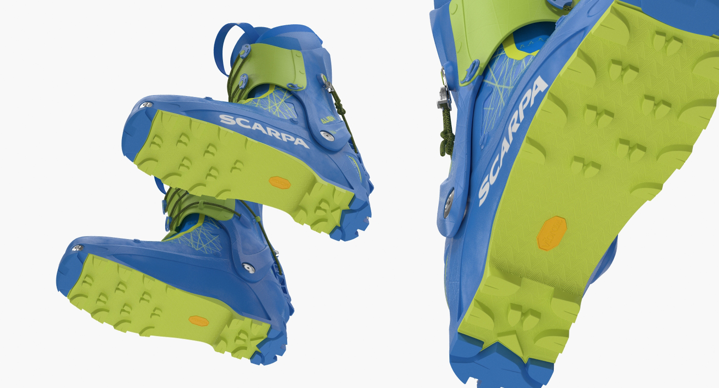 Ski Boots Blue 3D model