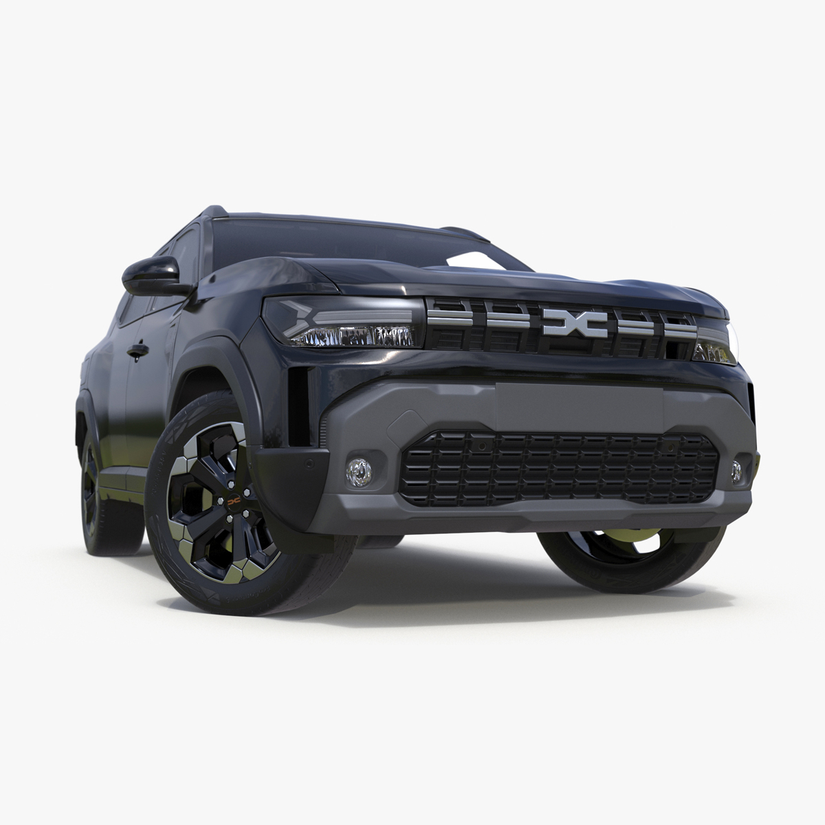 3D model Dacia Duster 2024 Crossover Black Rigged