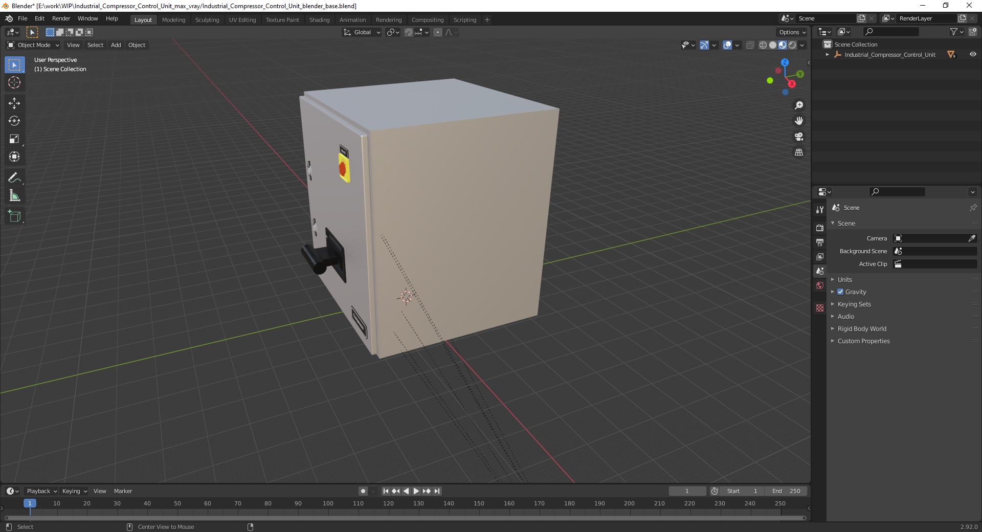 Industrial Compressor Control Unit 3D model