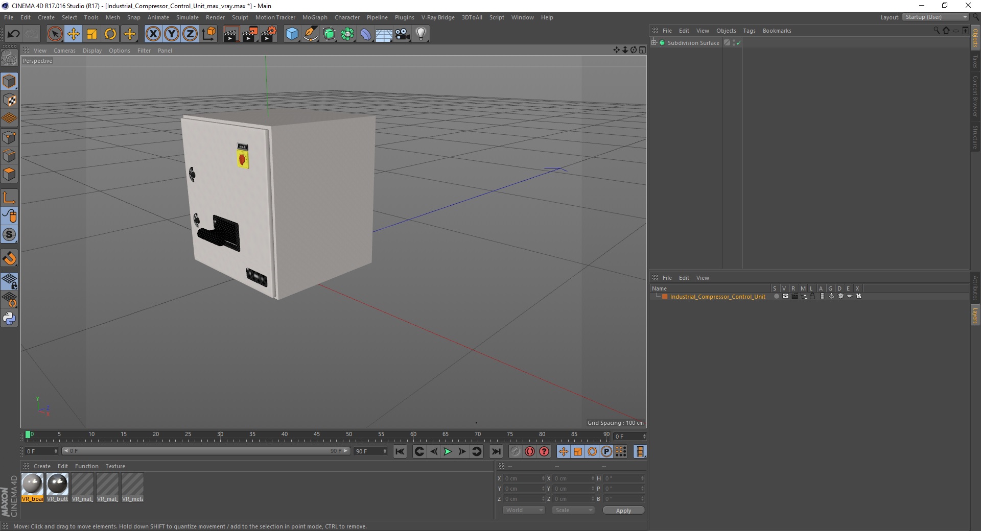Industrial Compressor Control Unit 3D model