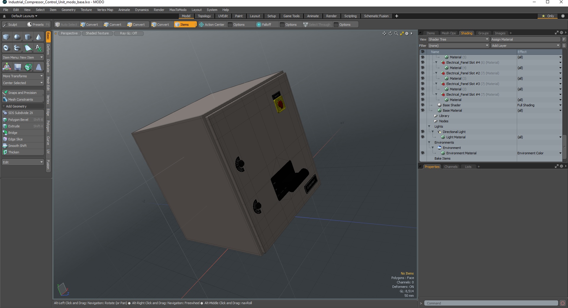 Industrial Compressor Control Unit 3D model