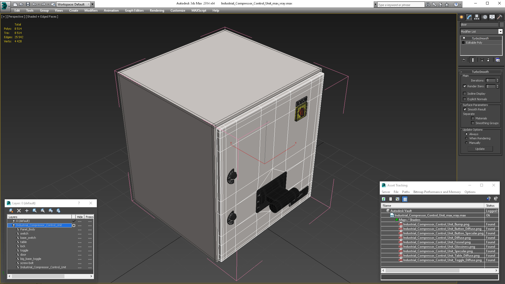 Industrial Compressor Control Unit 3D model