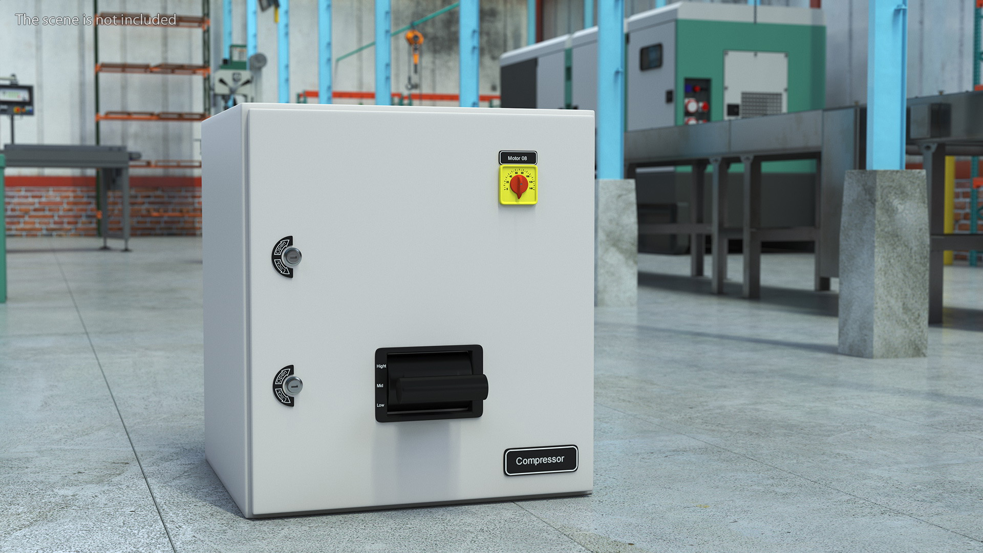Industrial Compressor Control Unit 3D model