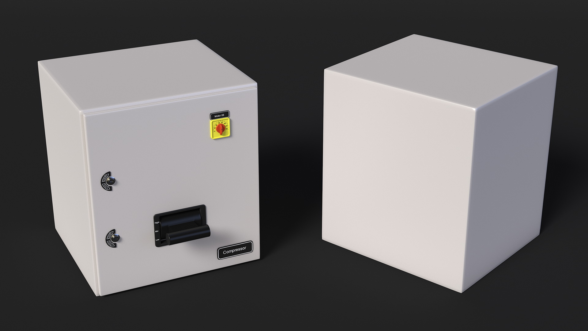 Industrial Compressor Control Unit 3D model