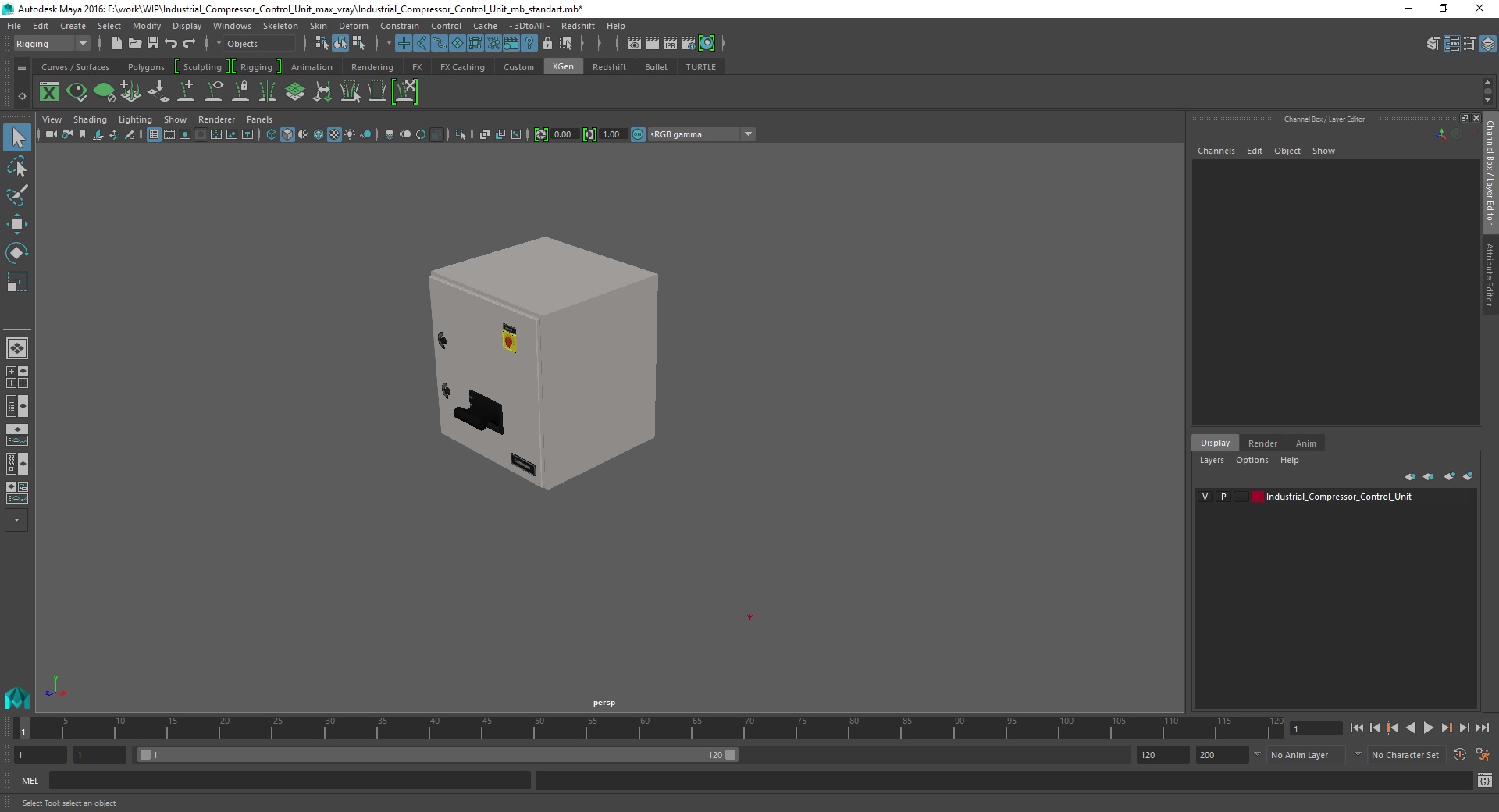 Industrial Compressor Control Unit 3D model