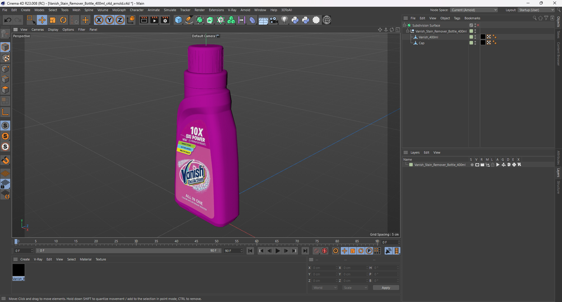 3D Vanish Stain Remover Bottle 400ml model