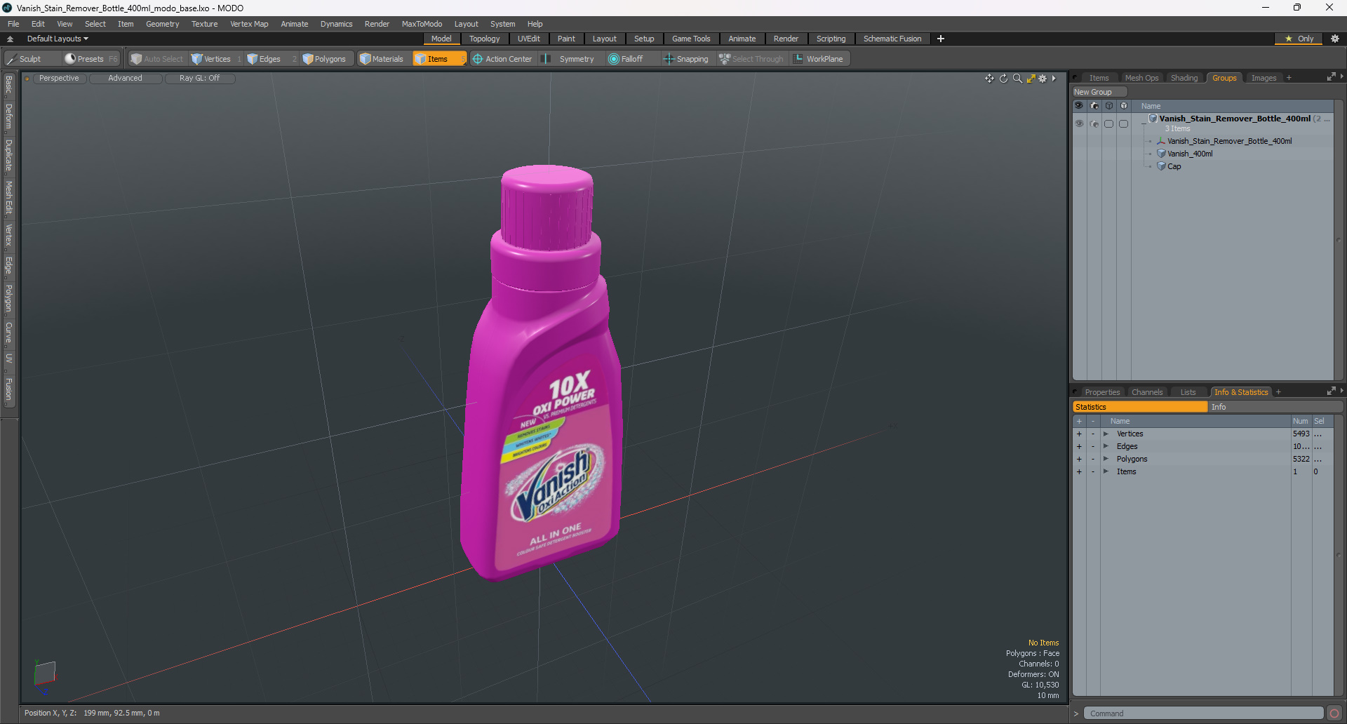 3D Vanish Stain Remover Bottle 400ml model