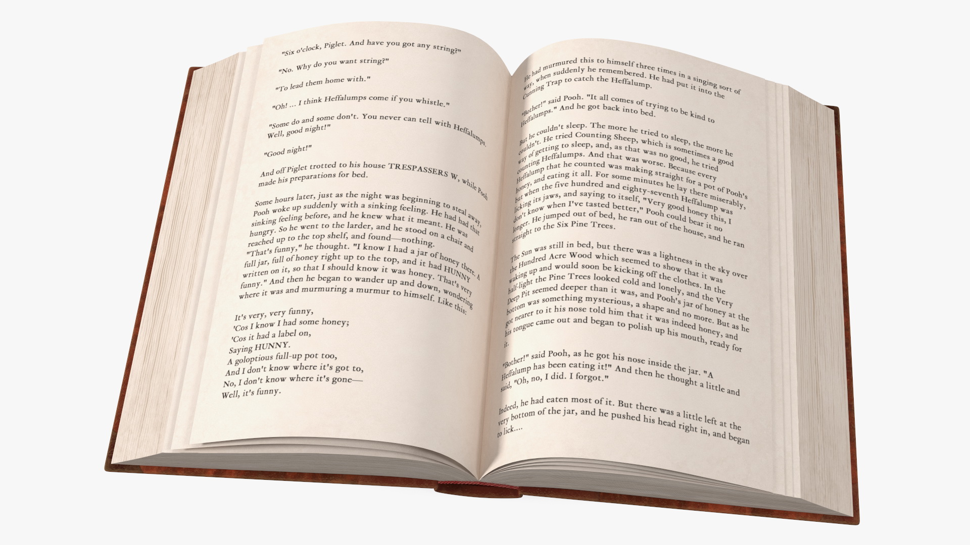 3D Hardcover Book Red English Text Rigged model