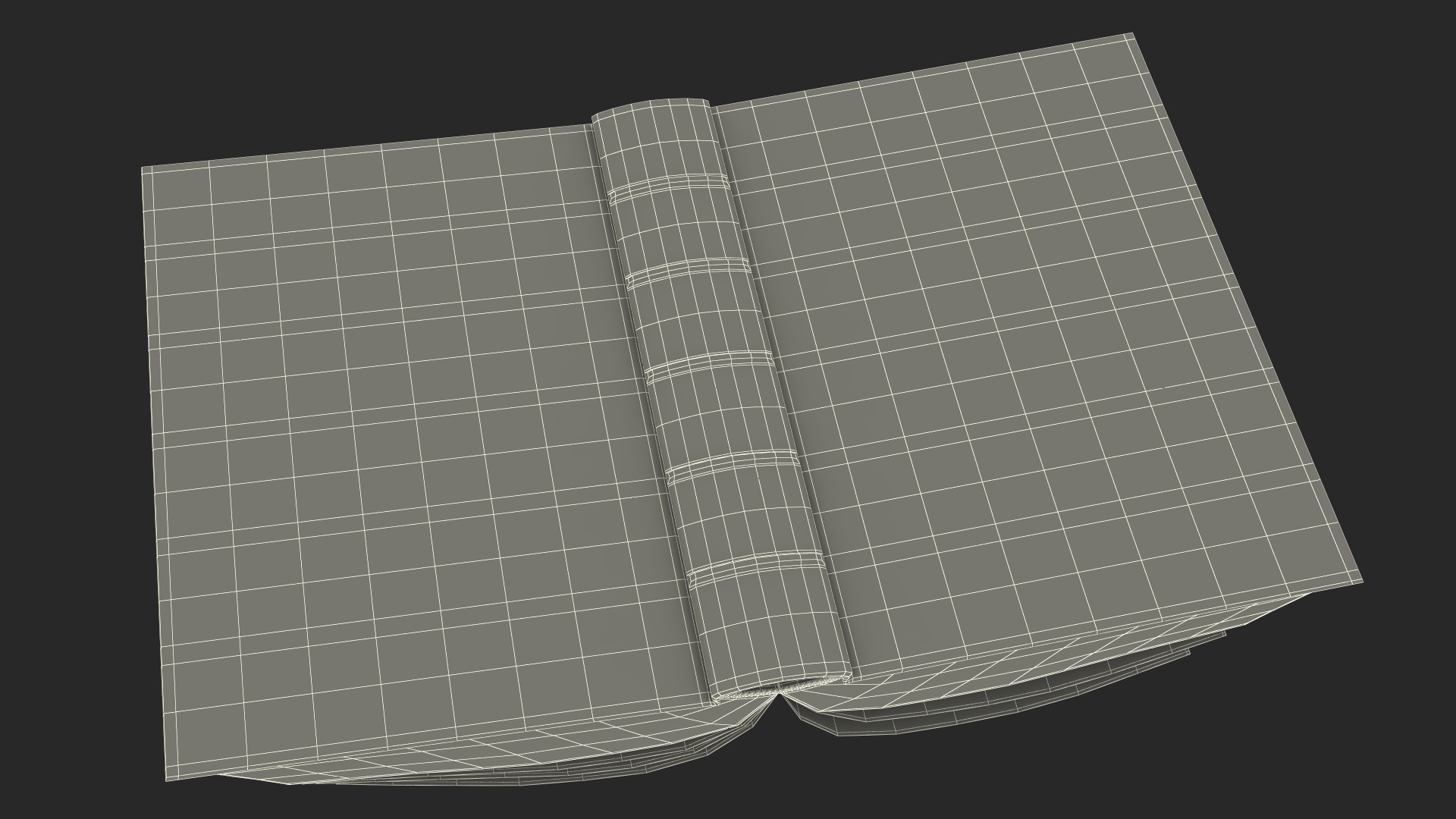 3D Hardcover Book Red English Text Rigged model