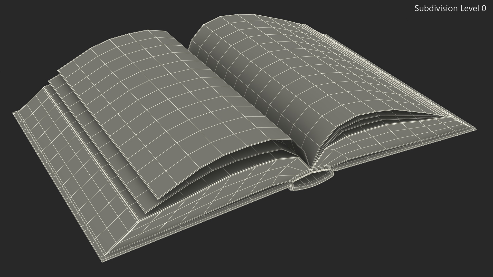 3D Hardcover Book Red English Text Rigged model