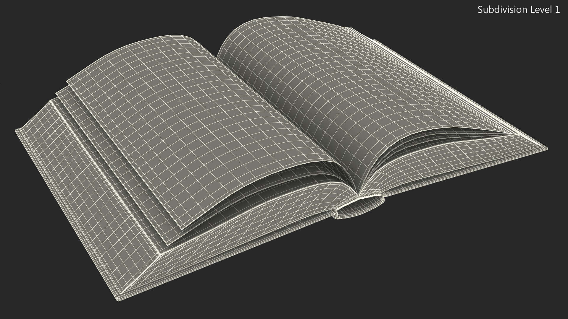 3D Hardcover Book Red English Text Rigged model