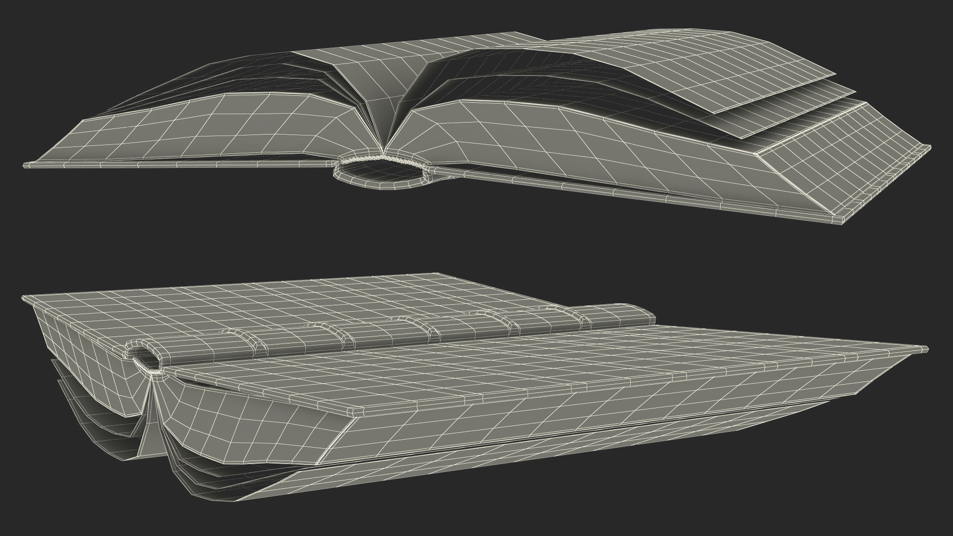 3D Hardcover Book Red English Text Rigged model