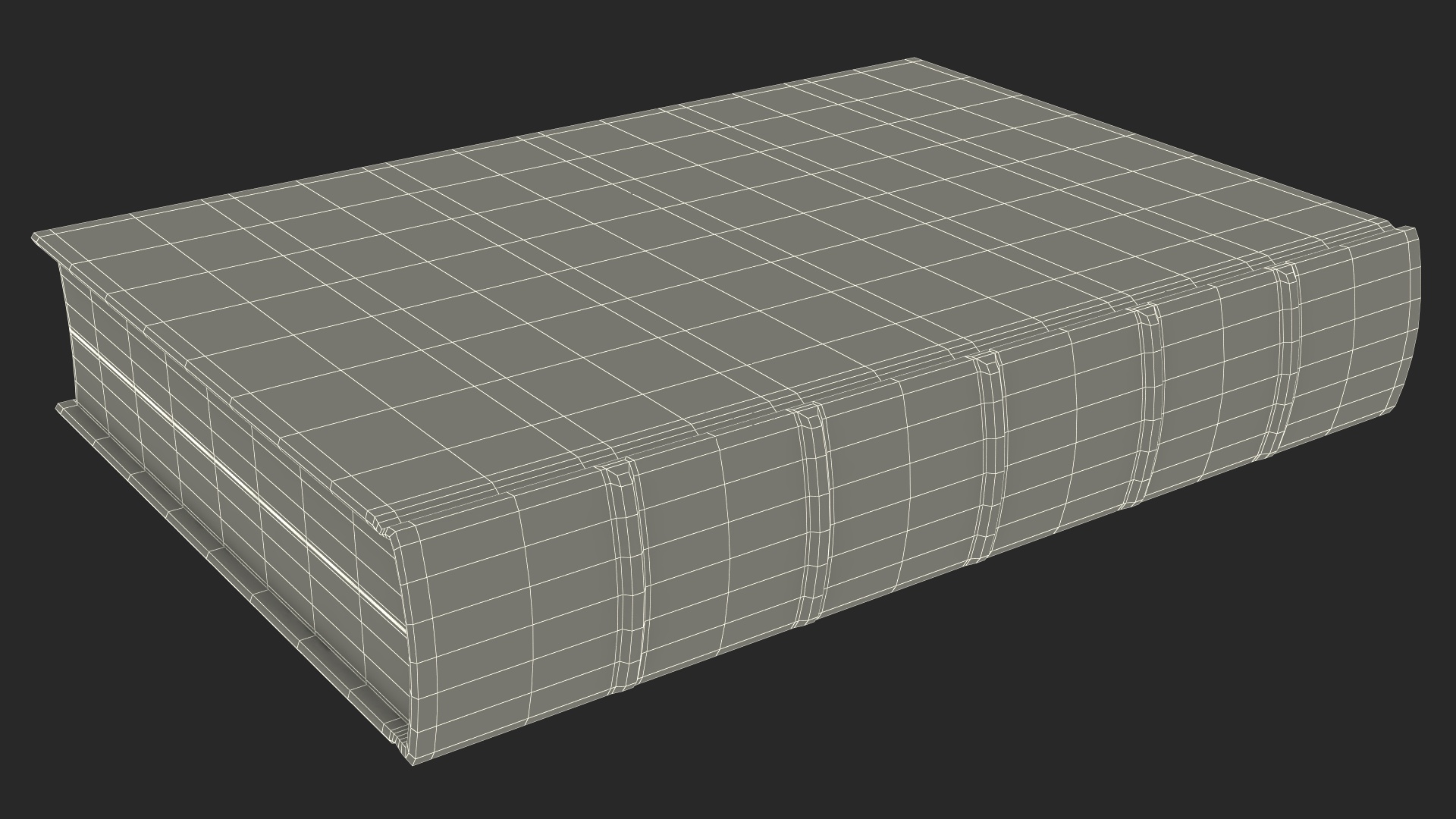 3D Hardcover Book Red English Text Rigged model