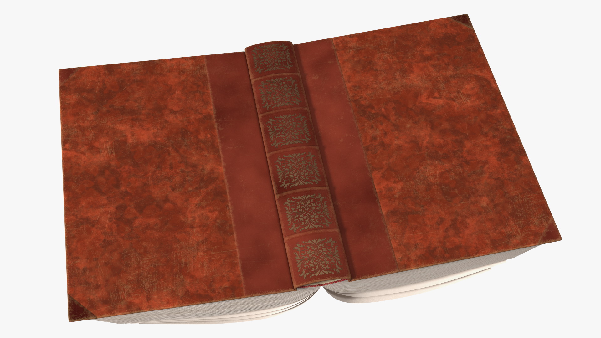 3D Hardcover Book Red English Text Rigged model