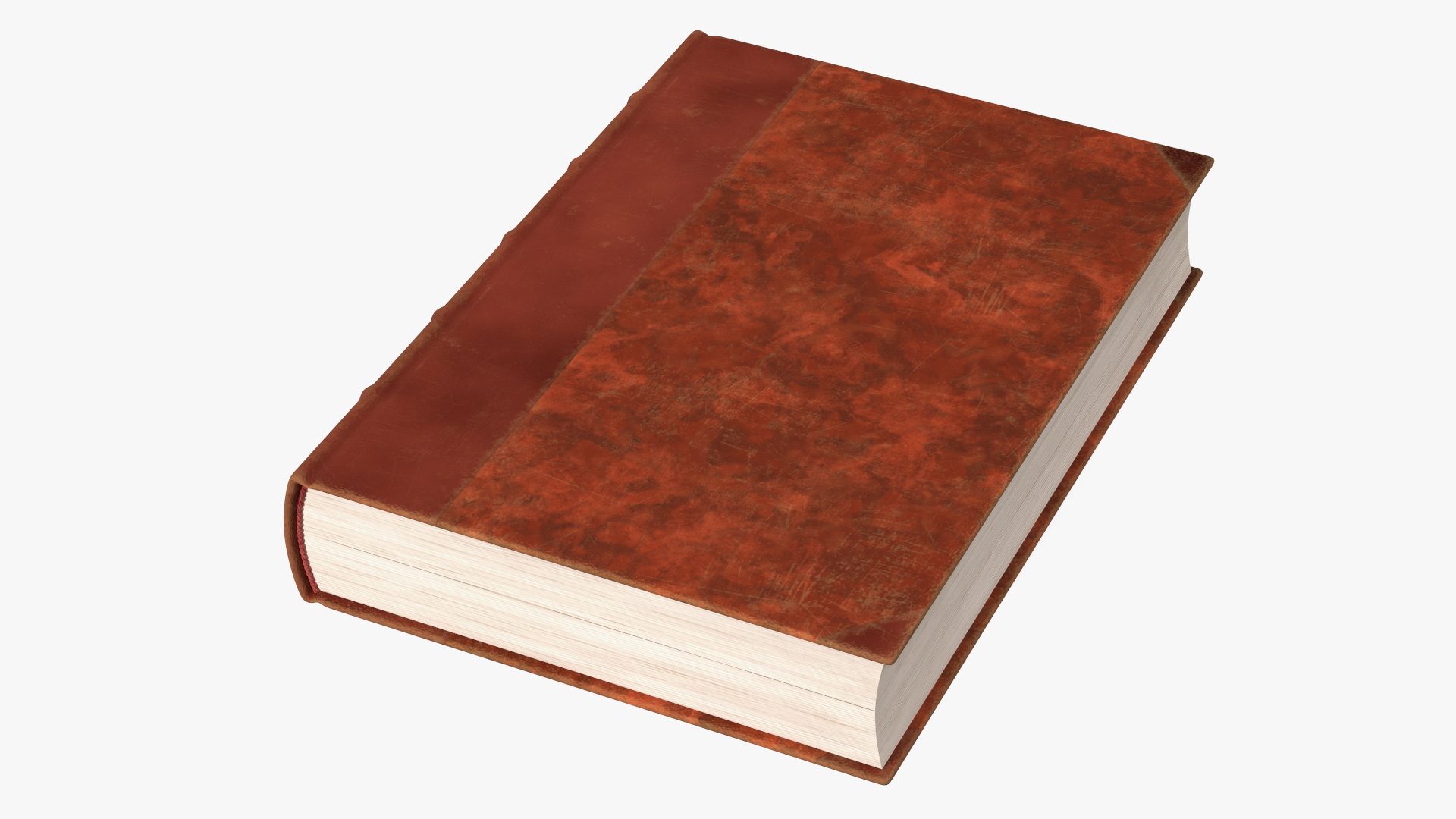 3D Hardcover Book Red English Text Rigged model