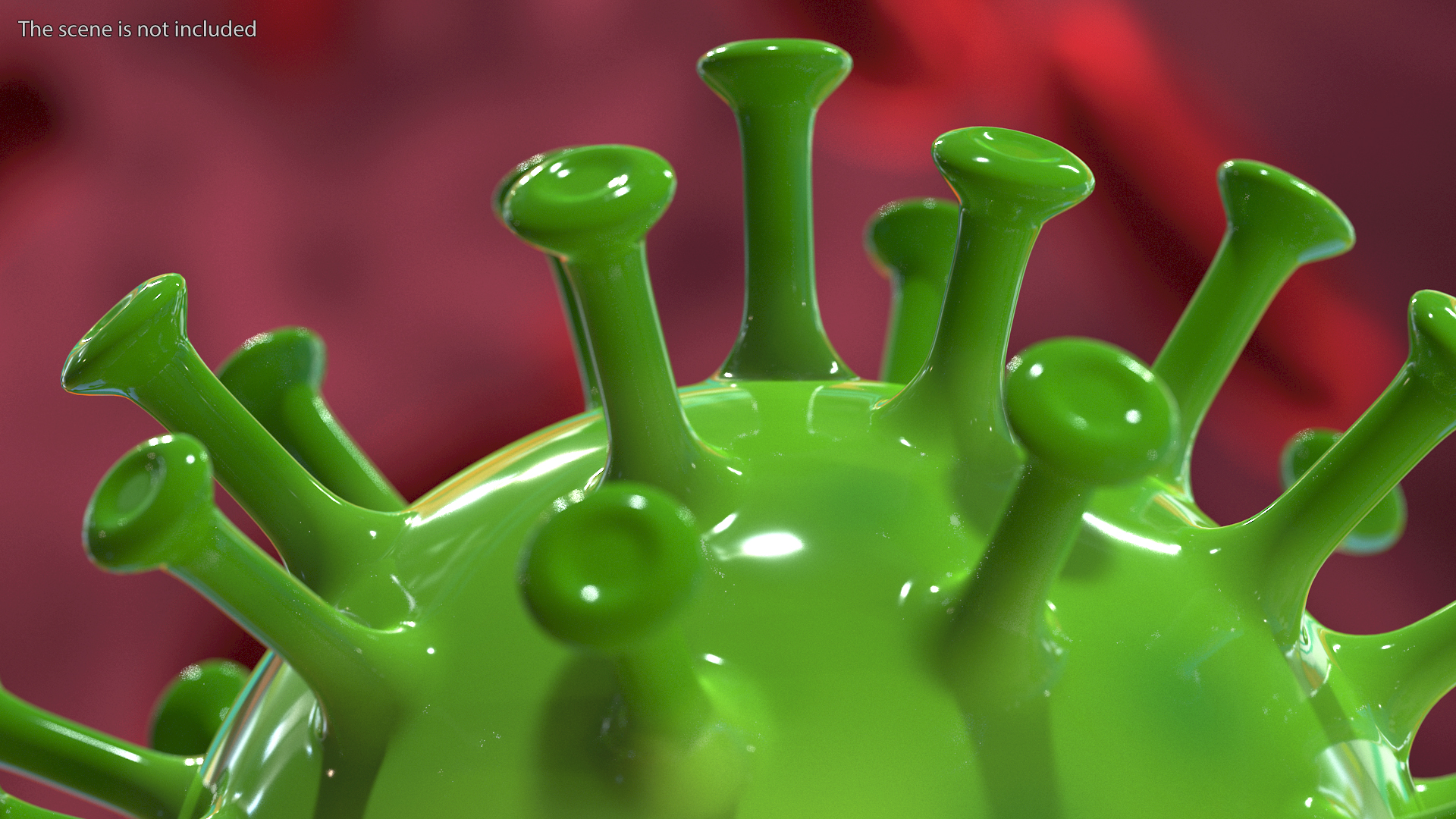 3D Covid Emoji Scared model