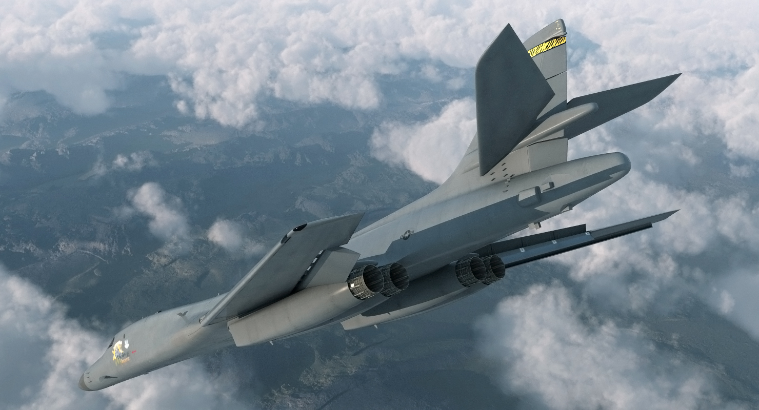 3D Strategic Bomber Rockwell B 1 Lancer Rigged model