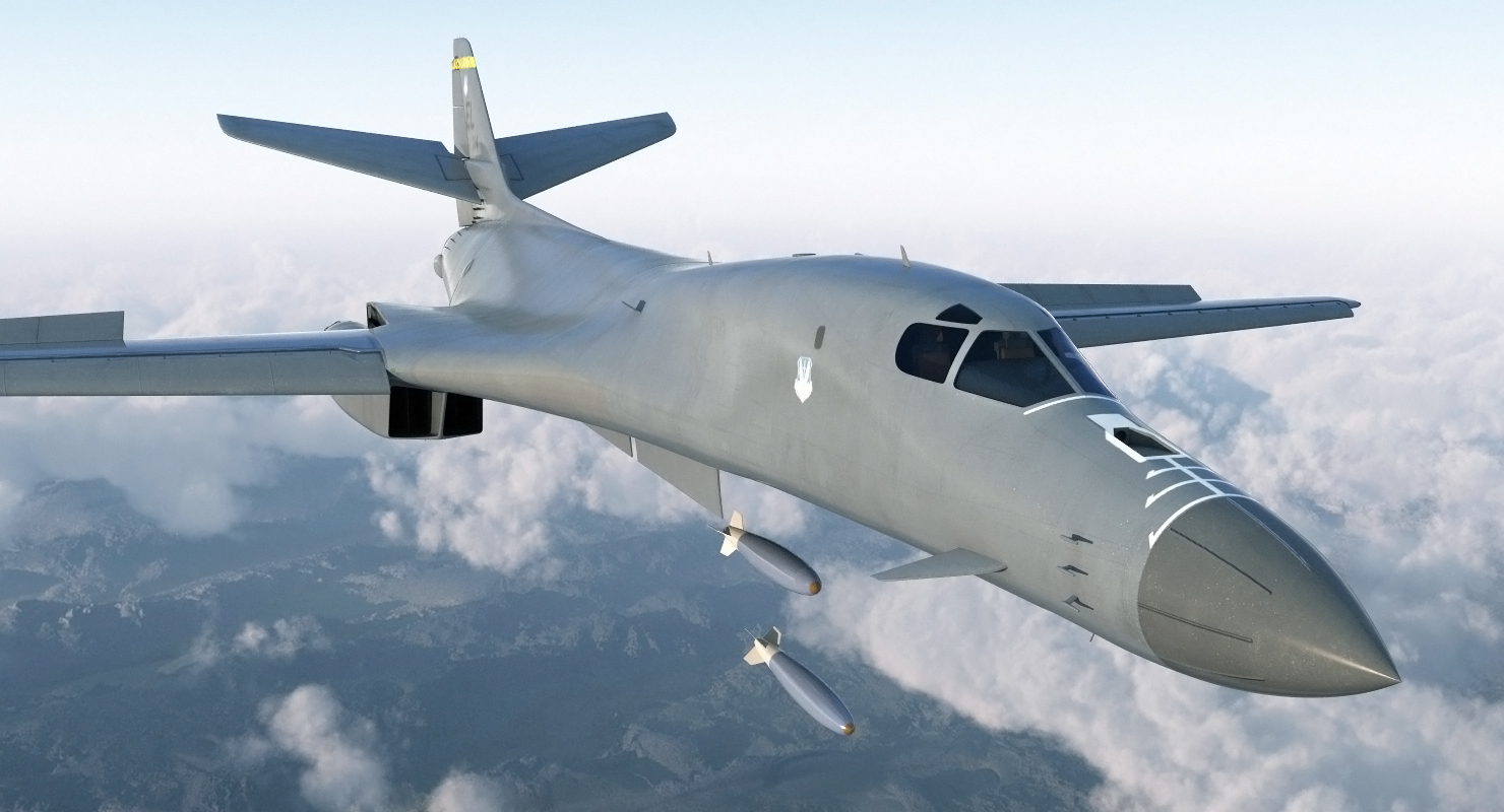 3D Strategic Bomber Rockwell B 1 Lancer Rigged model