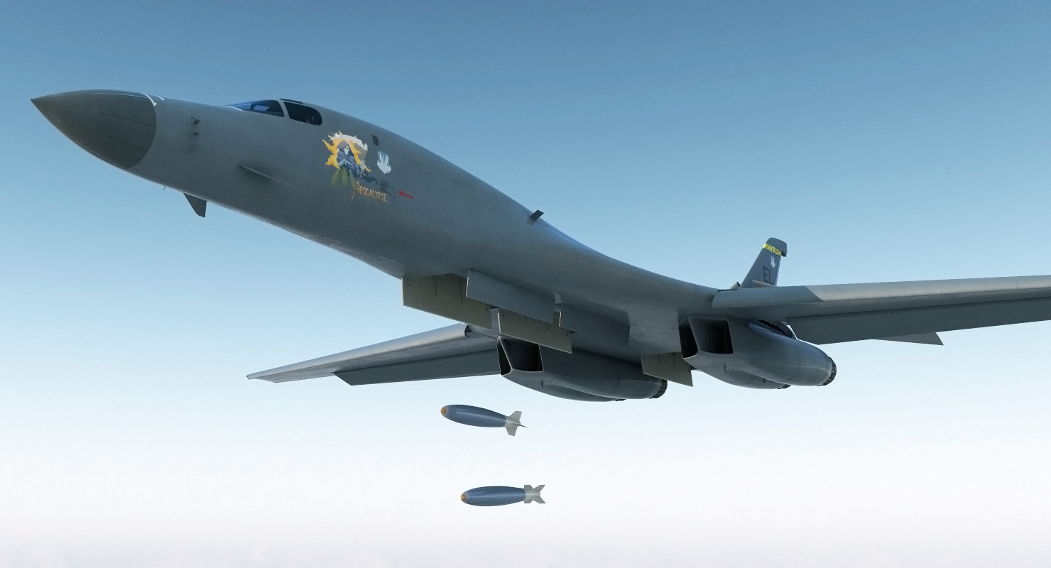 3D Strategic Bomber Rockwell B 1 Lancer Rigged model