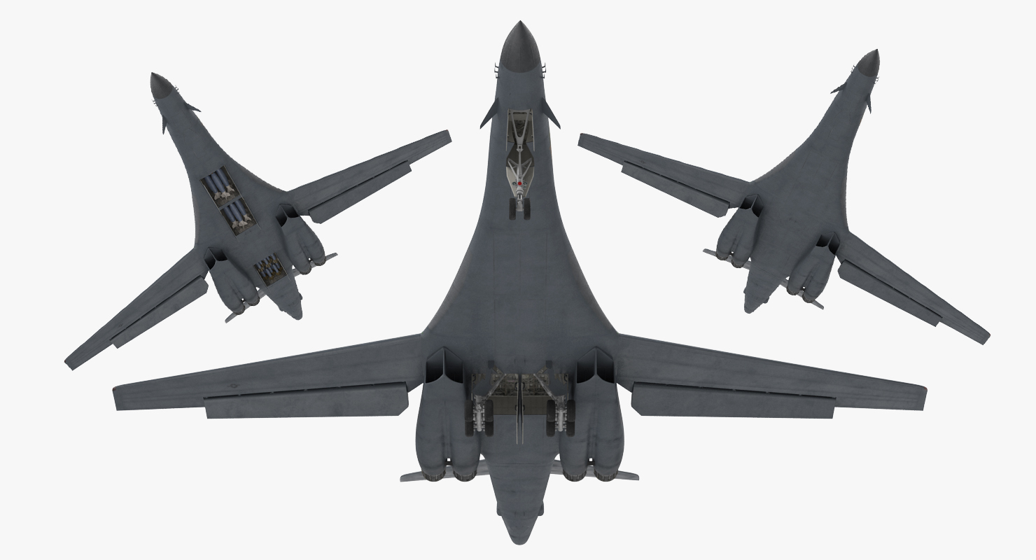 3D Strategic Bomber Rockwell B 1 Lancer Rigged model