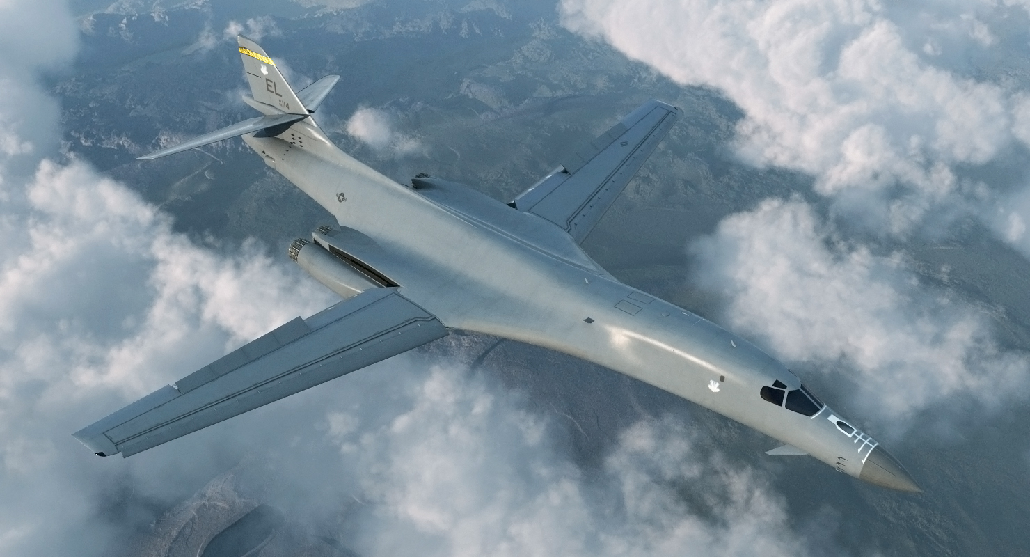 3D Strategic Bomber Rockwell B 1 Lancer Rigged model
