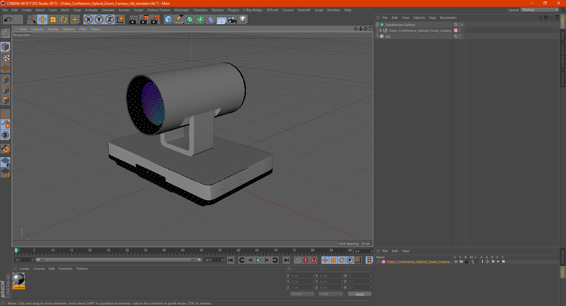 3D Video Conference Optical Zoom Camera