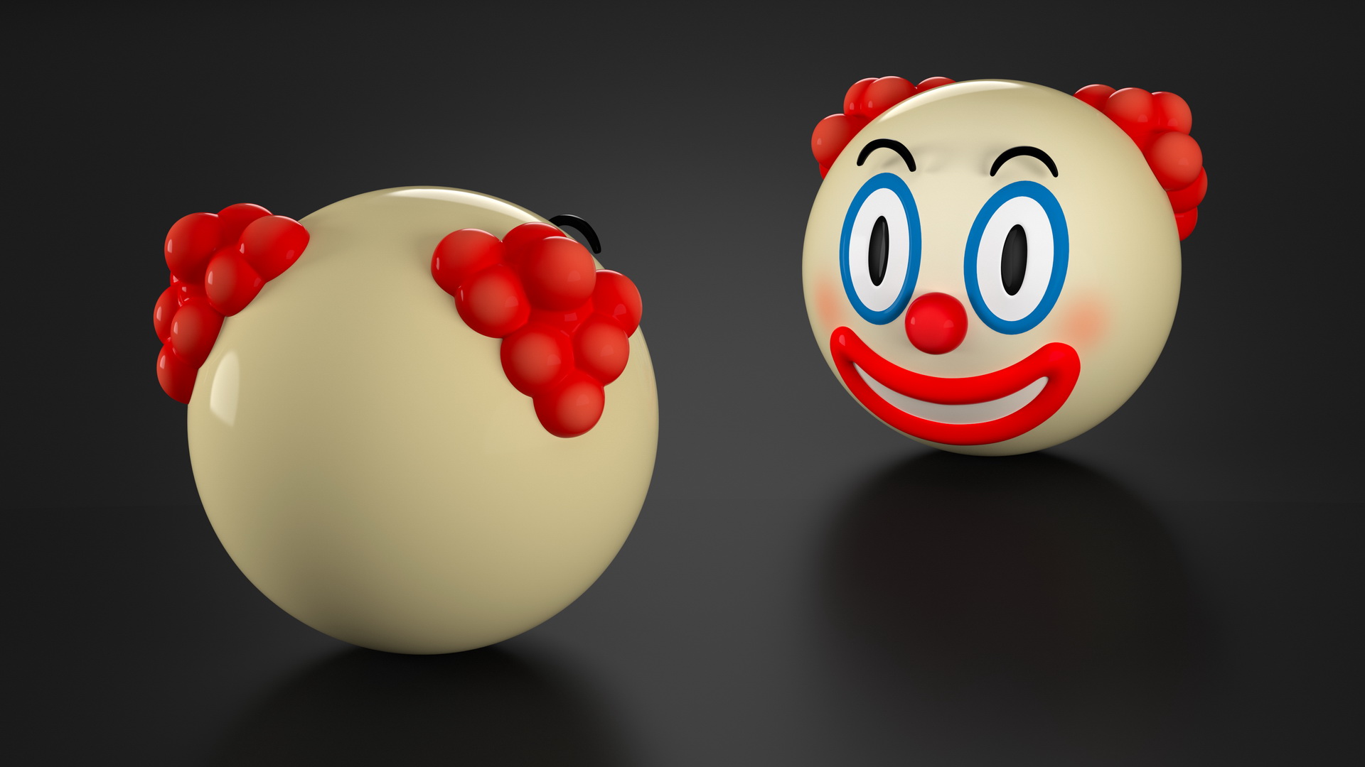 3D Emoji Clown Face
