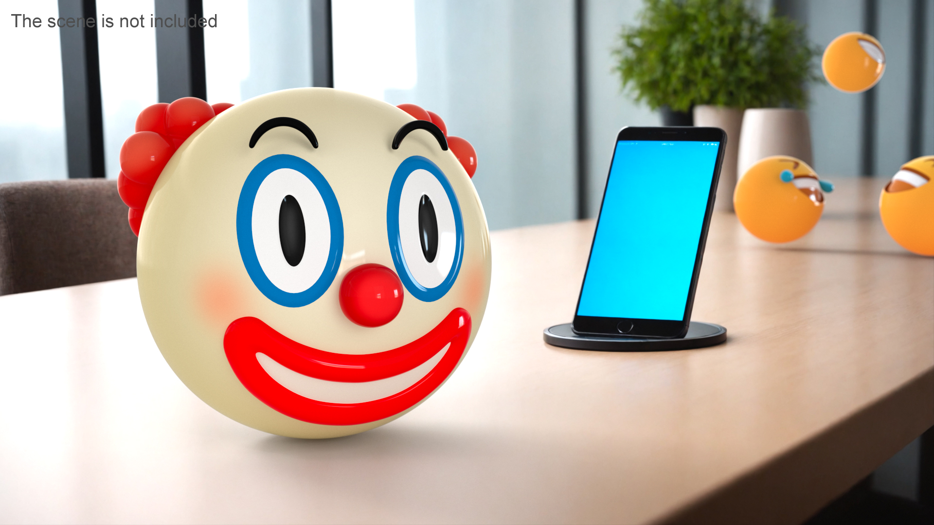 3D Emoji Clown Face