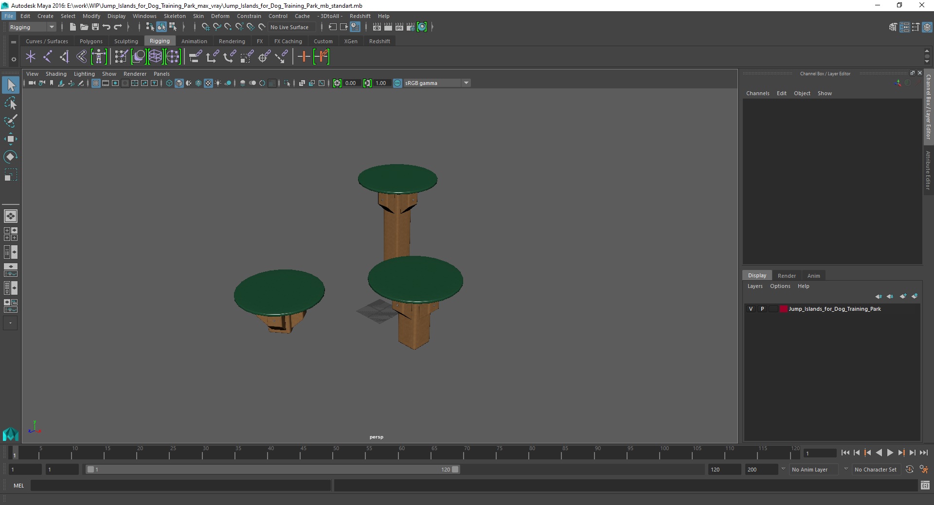 Jump Islands for Dog Training Park 3D model