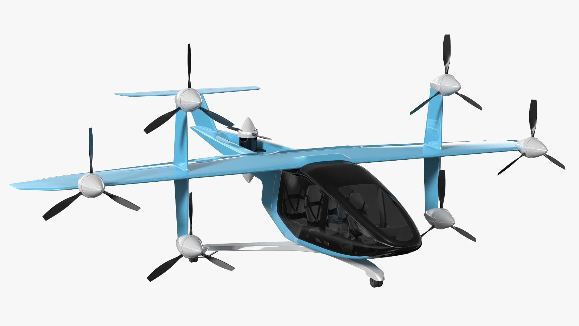 3D Futuristic Airplane Rigged