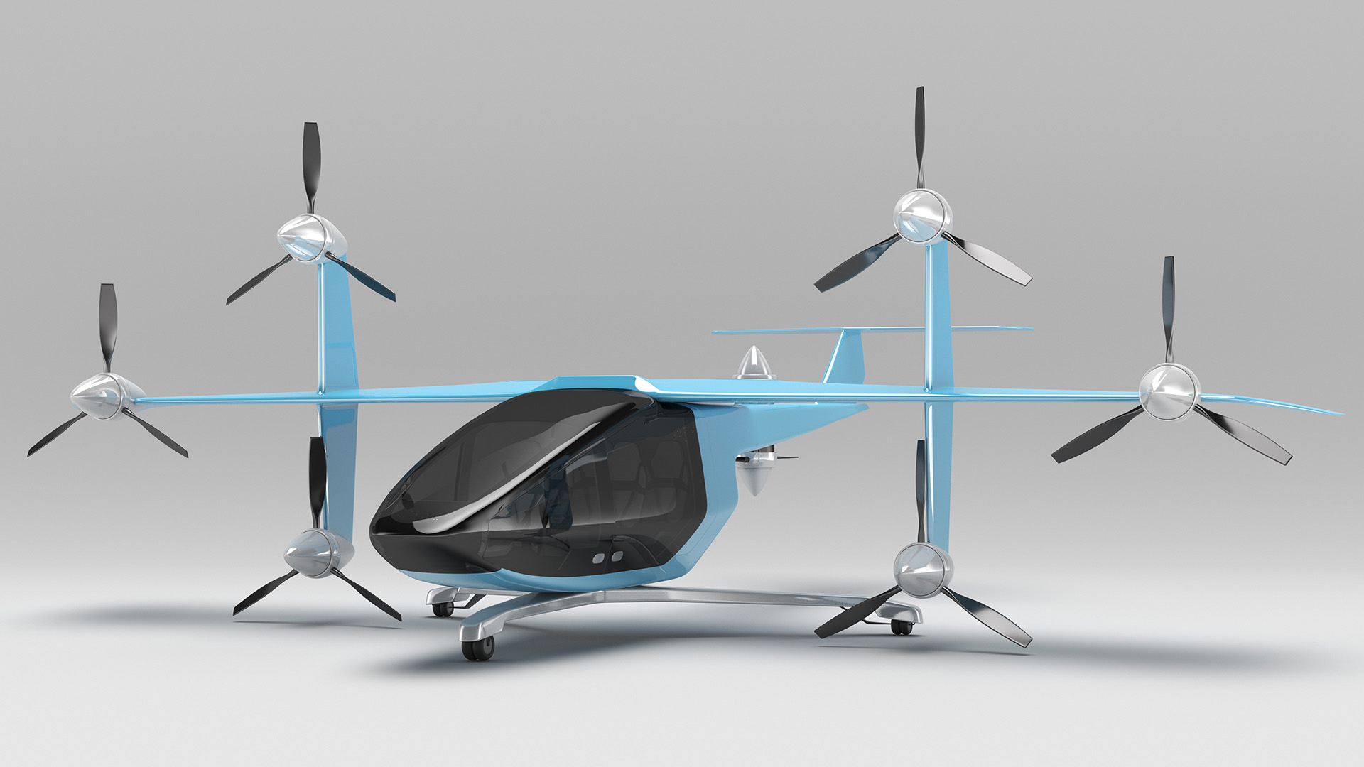 3D Futuristic Airplane Rigged