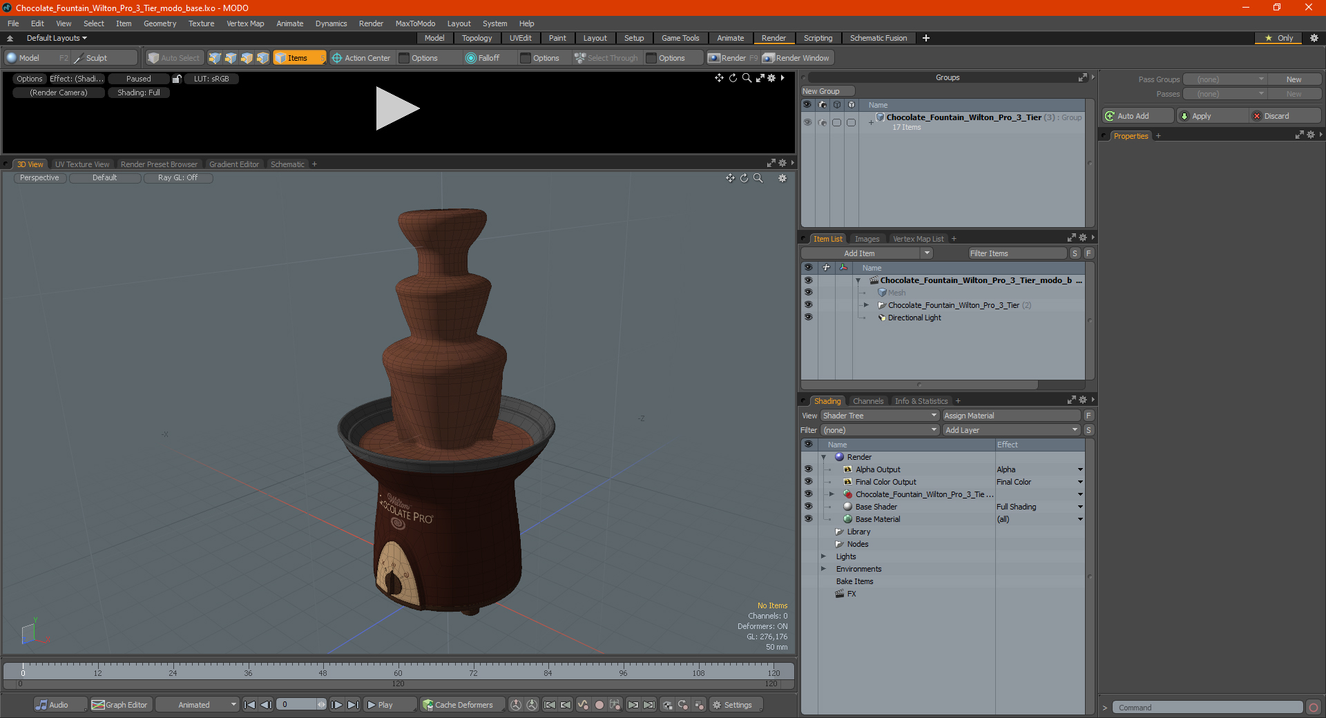 3D Chocolate Fountain Wilton Pro 3 Tier