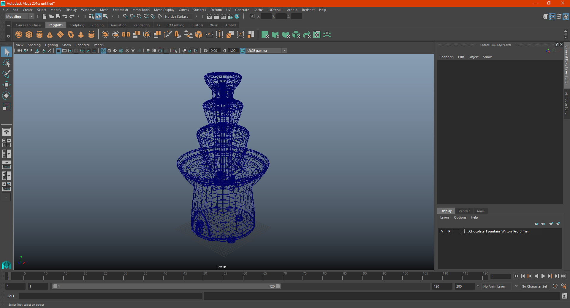 3D Chocolate Fountain Wilton Pro 3 Tier
