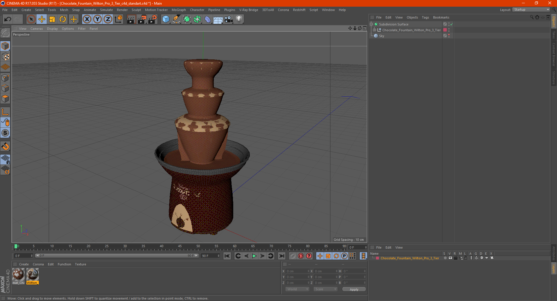 3D Chocolate Fountain Wilton Pro 3 Tier