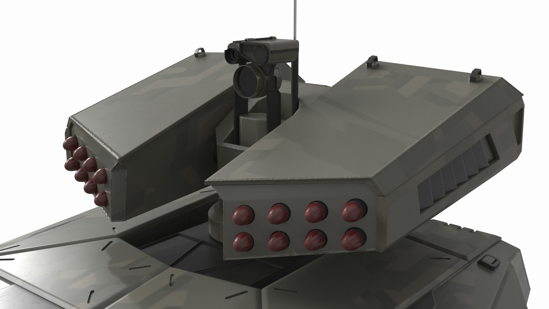 Futuristic Military Vehicle Khaki Color 3D model