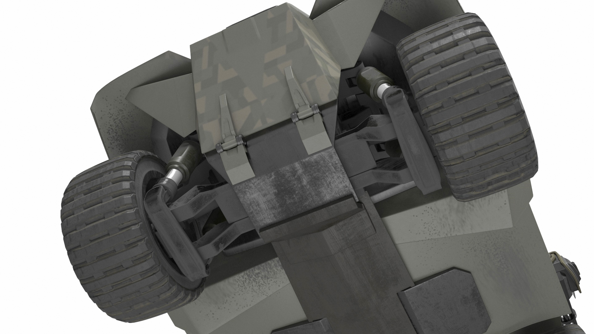 Futuristic Military Vehicle Khaki Color 3D model