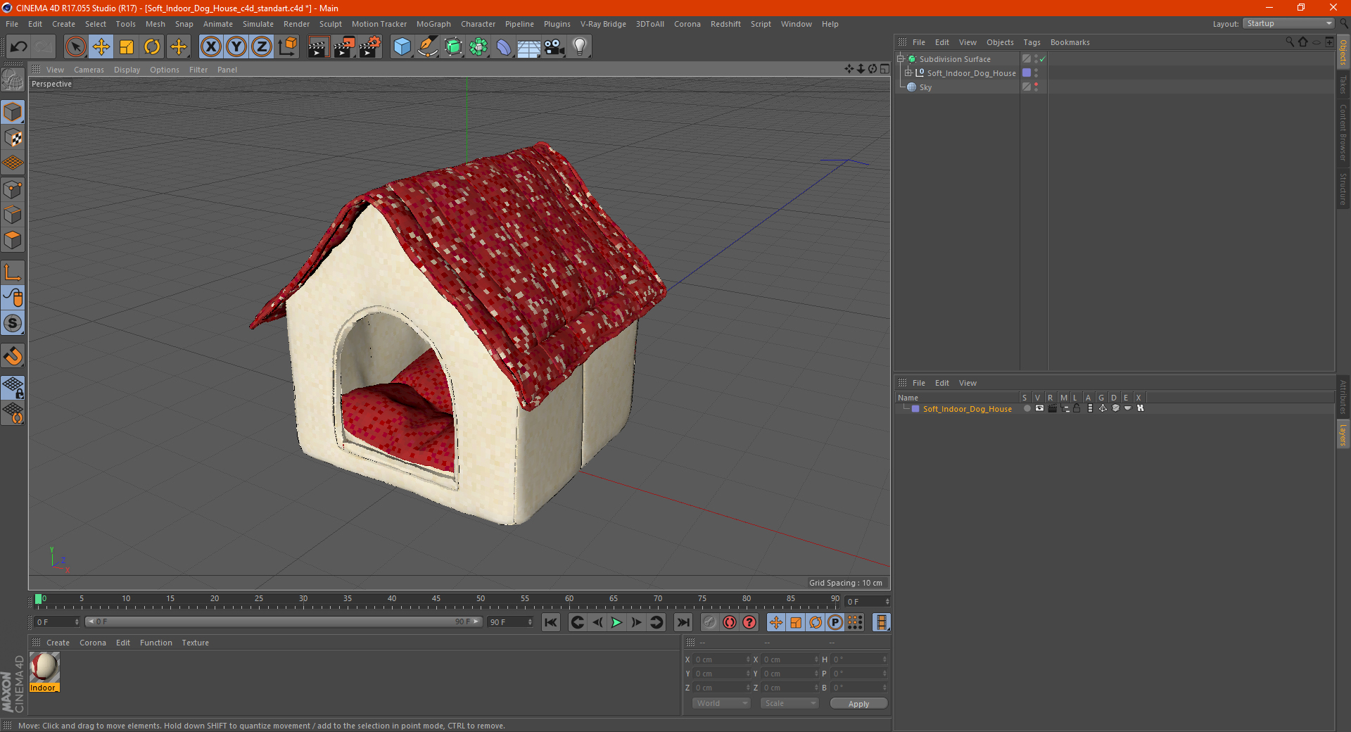 3D Soft Indoor Dog House