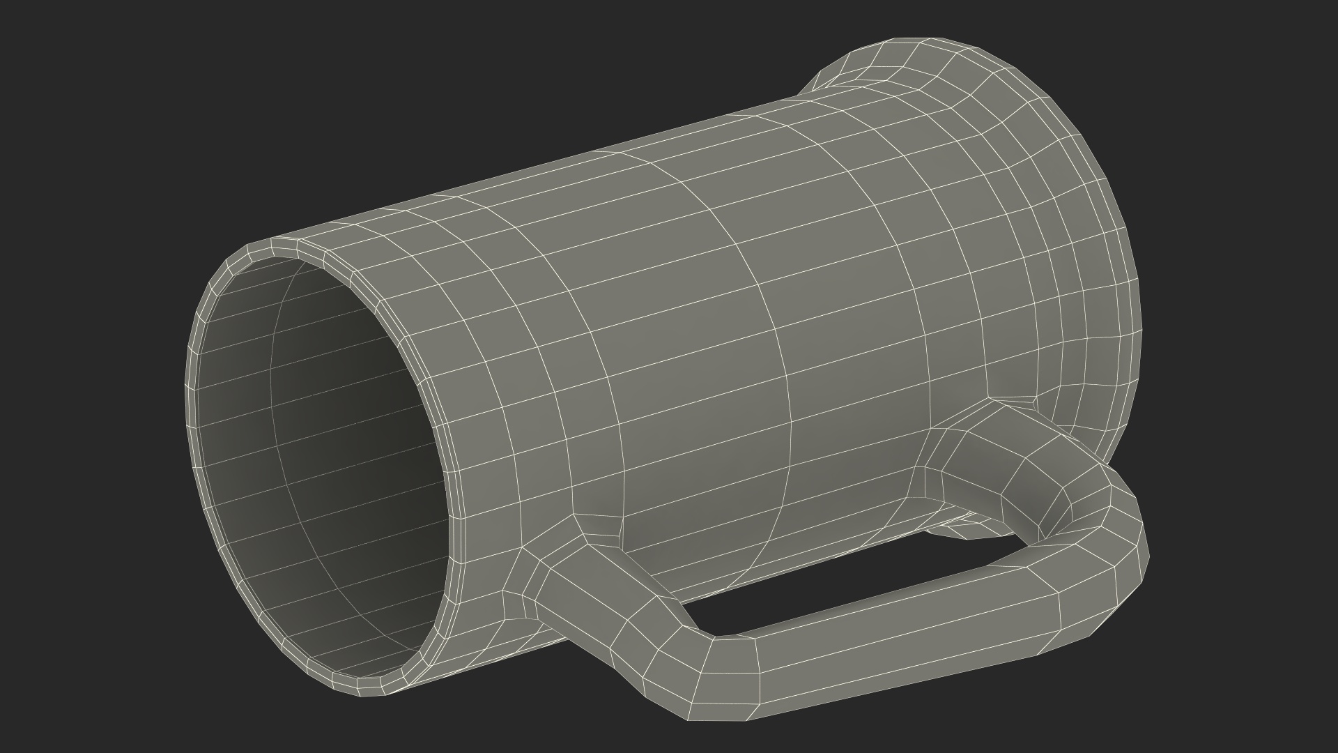 Frothy Beer in Glass Mug 3D model
