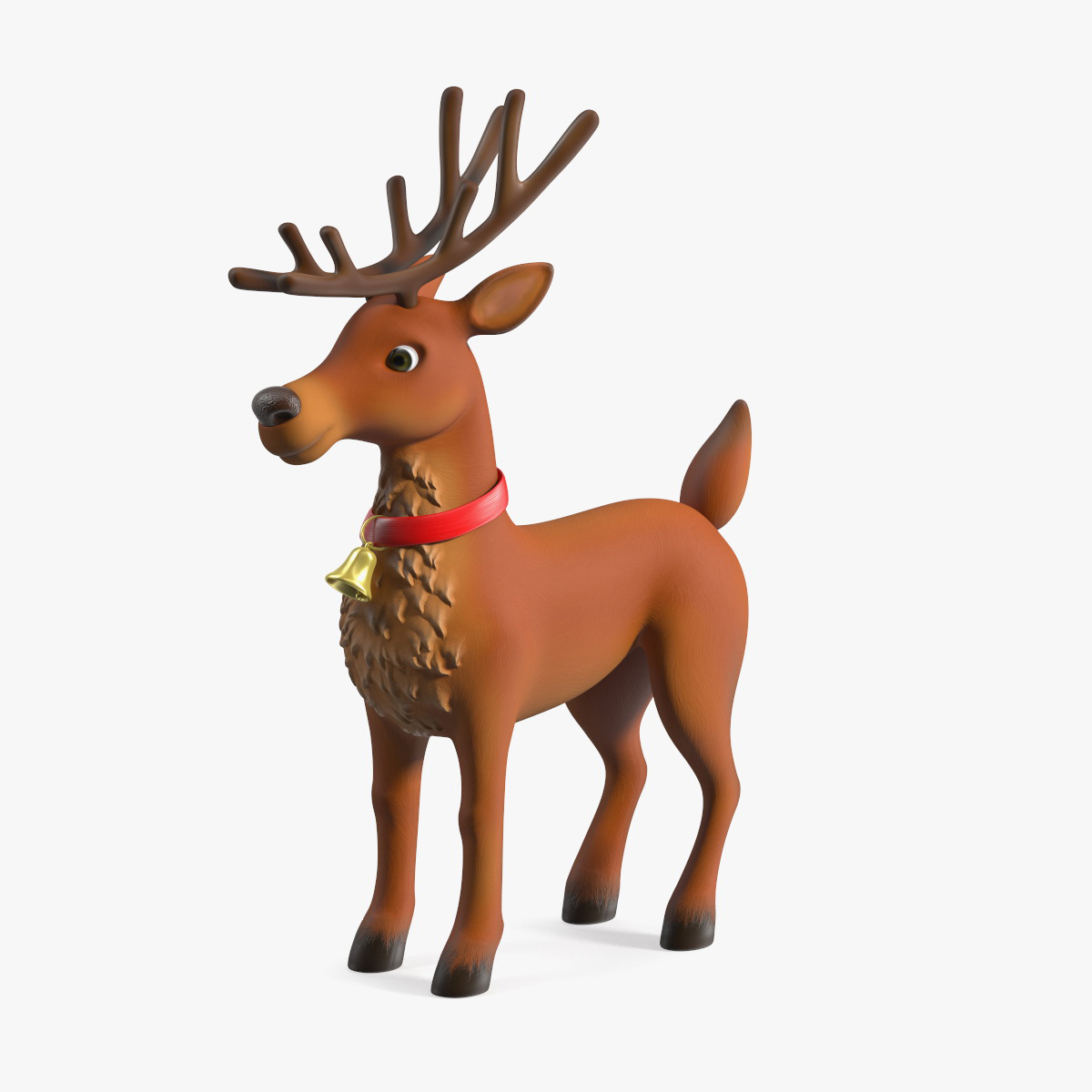 3D Cartoon Christmas Deer Rigged for Cinema 4D model